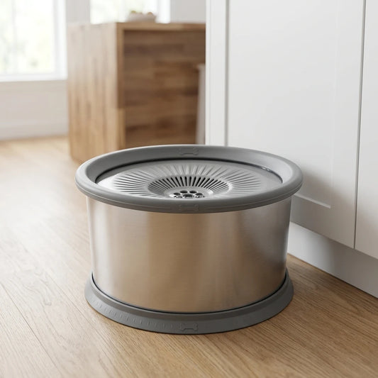 Splash Proof Stainless Steel Water Bowl
